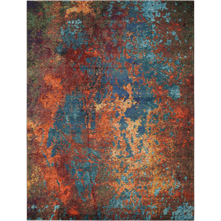 Bloomsbury Market Bayport Blue/Orange/Red Rug & Reviews Wayfair.co.uk